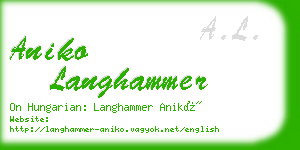 aniko langhammer business card